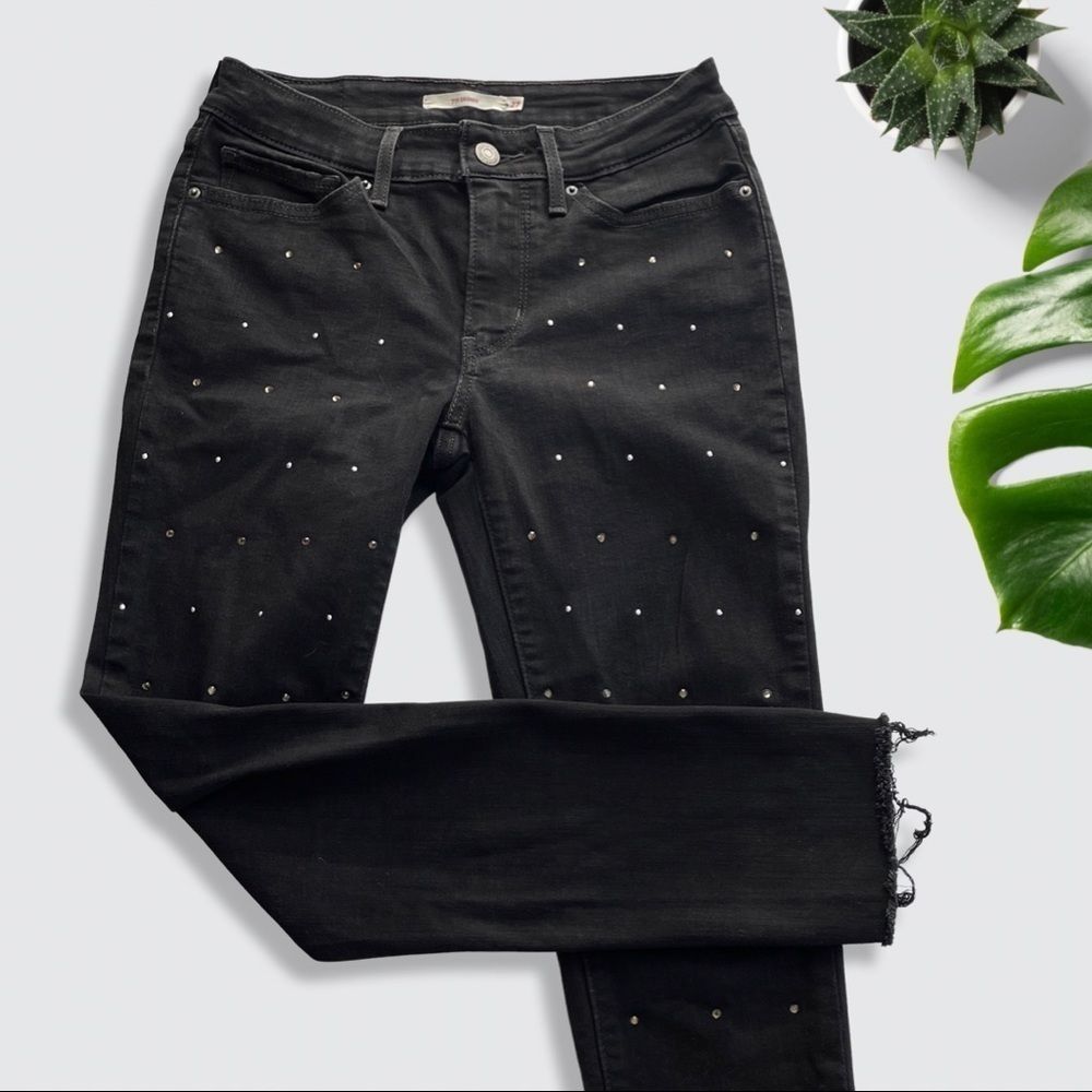 Levi’s 711 skinny jeans sz 27 studded (k105)